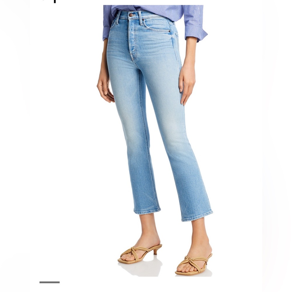 MOTHER Light Blue Ankle & Cropped Jeans